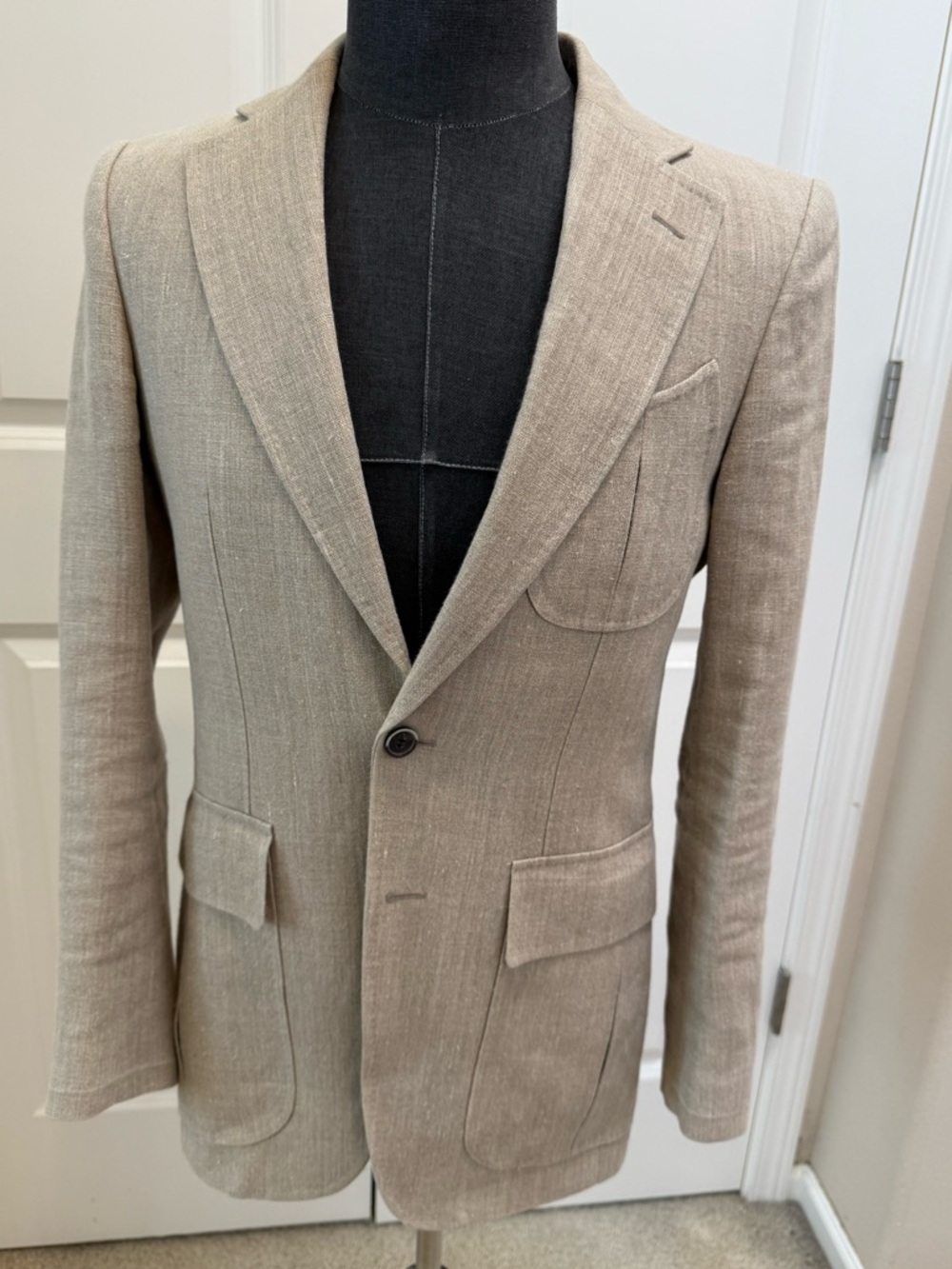 Suitsupply Tan Linen Suit